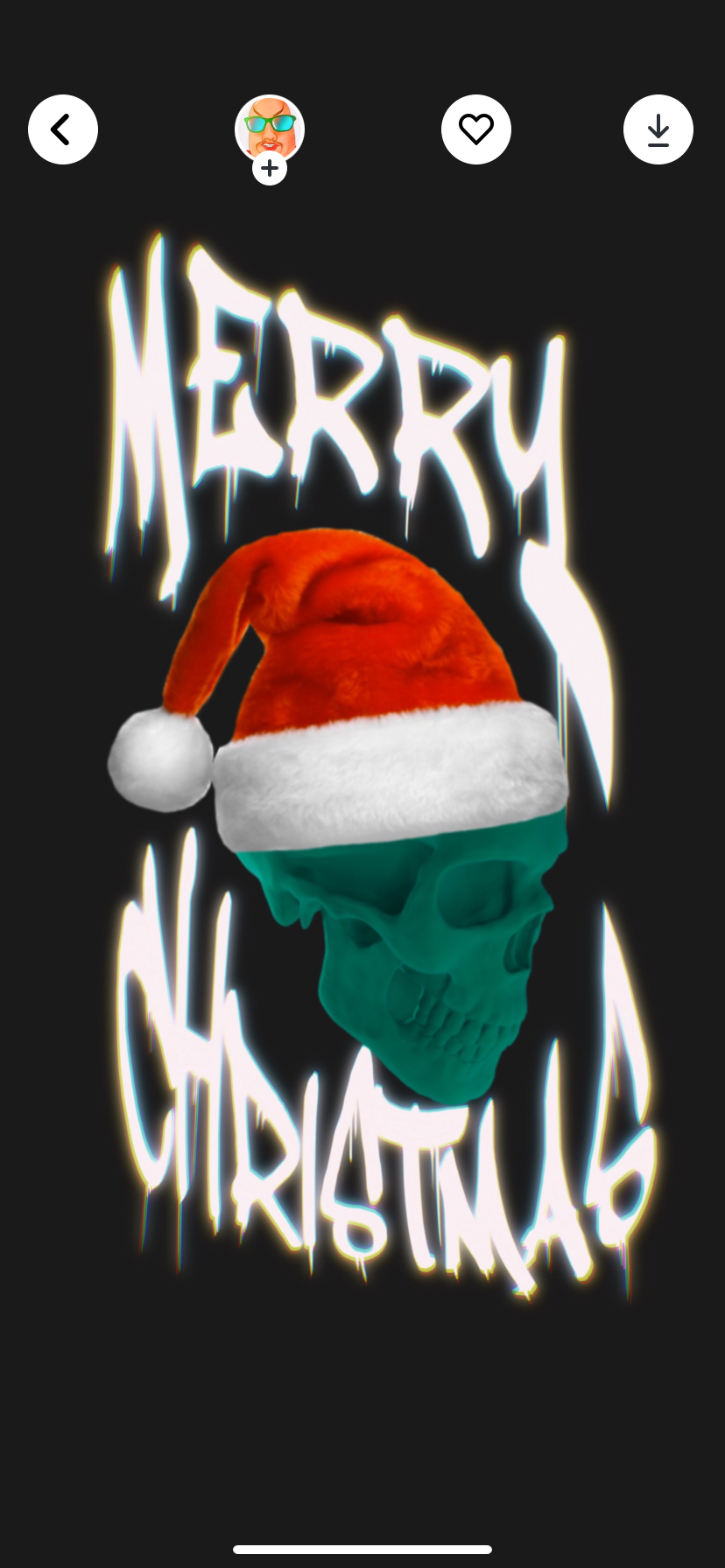 یک تصویر کریسمس الهام‌گرفته از هنر خیابانی که در Walli موجود است