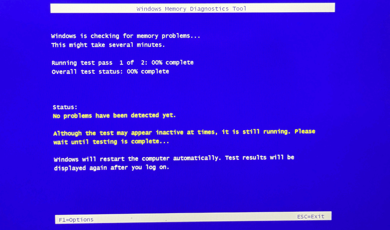 تشخیص حافظه ویندوز