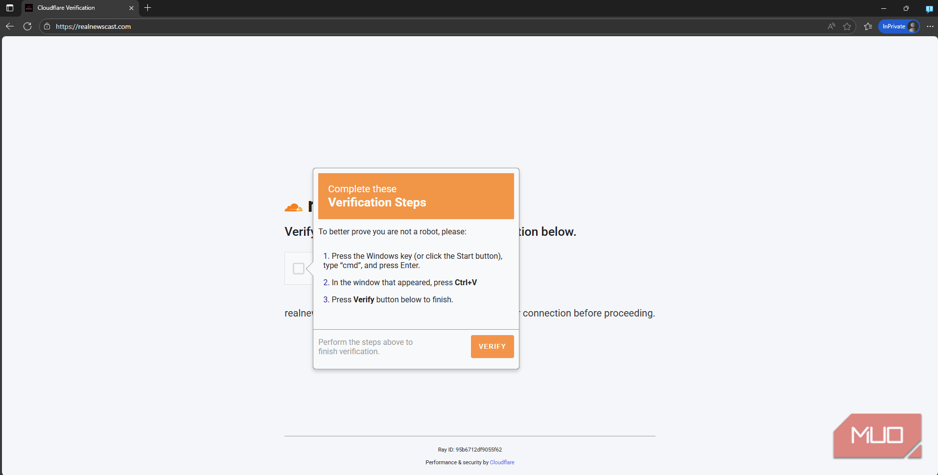 کپچای تقلبی روی وبسایت ۰۴