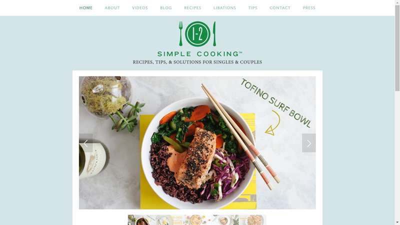 وب‌سایت آشپزی ساده ۱-۲