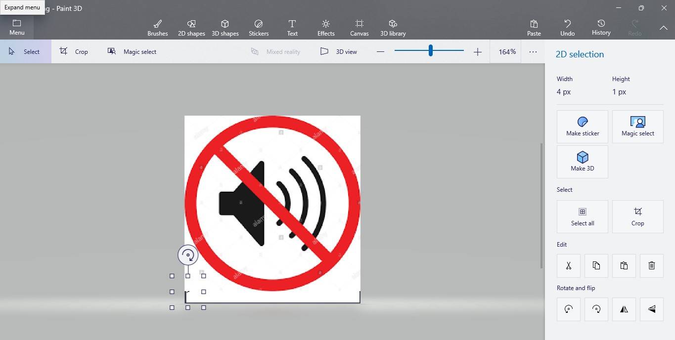 ویرایش تصویر در نرمافزار Paint 3D
