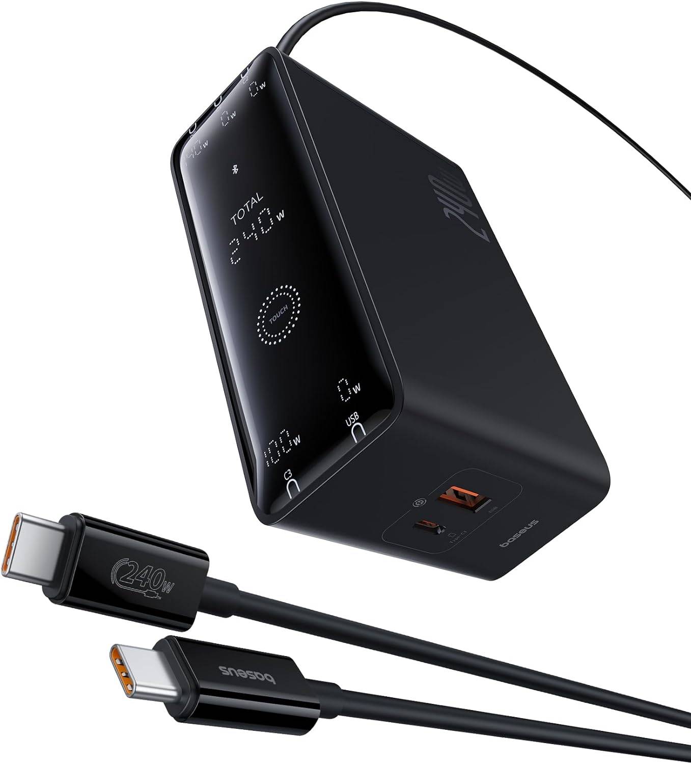 شارژر دیجیتال گان ۲۴۰ وات Baseus