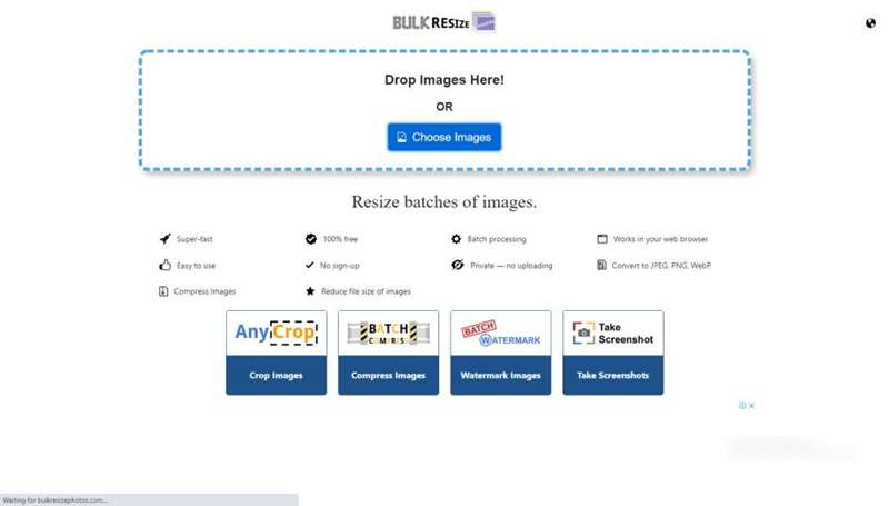 وبسایت Bulk Resize Photo