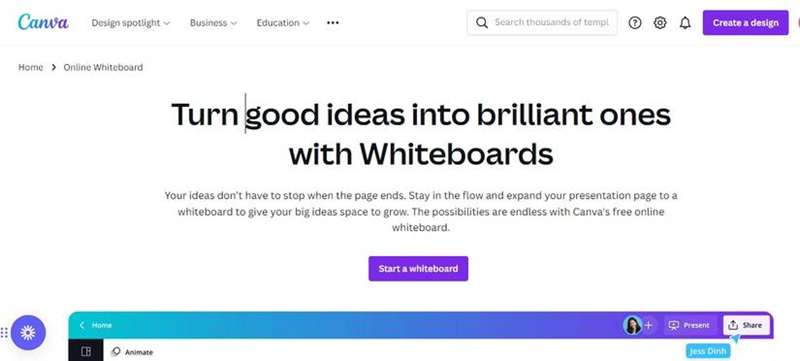 صفحه اصلی تابلوهای سفید کانوا