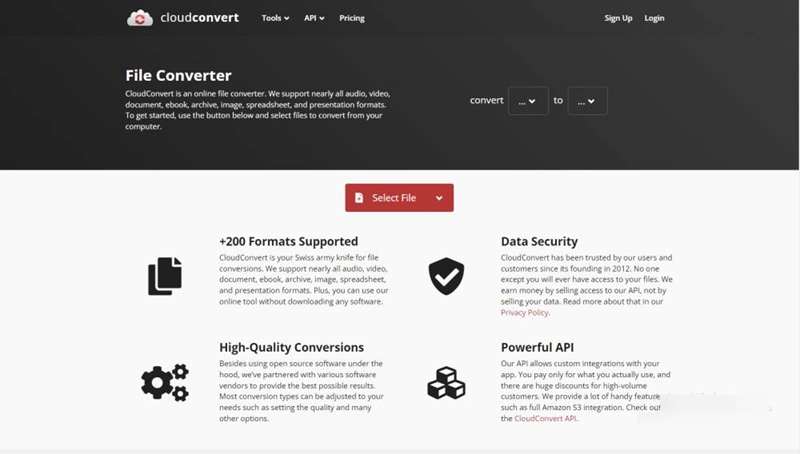 وبسایت CloudConvert