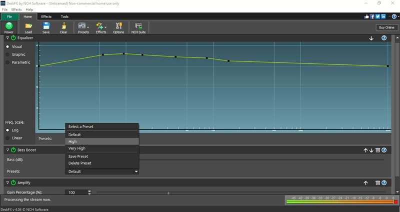 اسکرین‌شات DeskFX Audio Enhancer