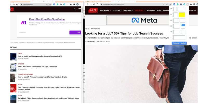 تصویر صفحه‌نمایش افزونه Dualless برای مرورگر Google