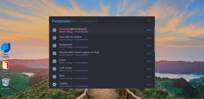 نتایج جستجو برای شخصی‌سازی نشان‌داده‌شده در برنامه Flow Launcher