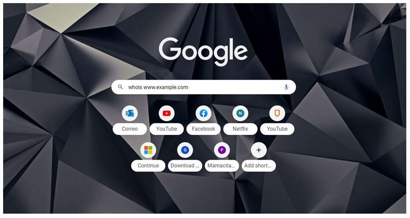 نوار جستجوی Google که نشان میدهد چگونه اطلاعات تماس وبمستر را جستجو کنید