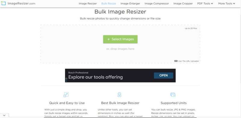 وبسایت Image Resizer