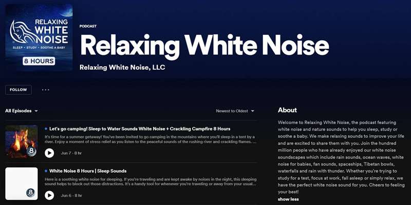 پادکست نویز سفید آرامش‌بخش