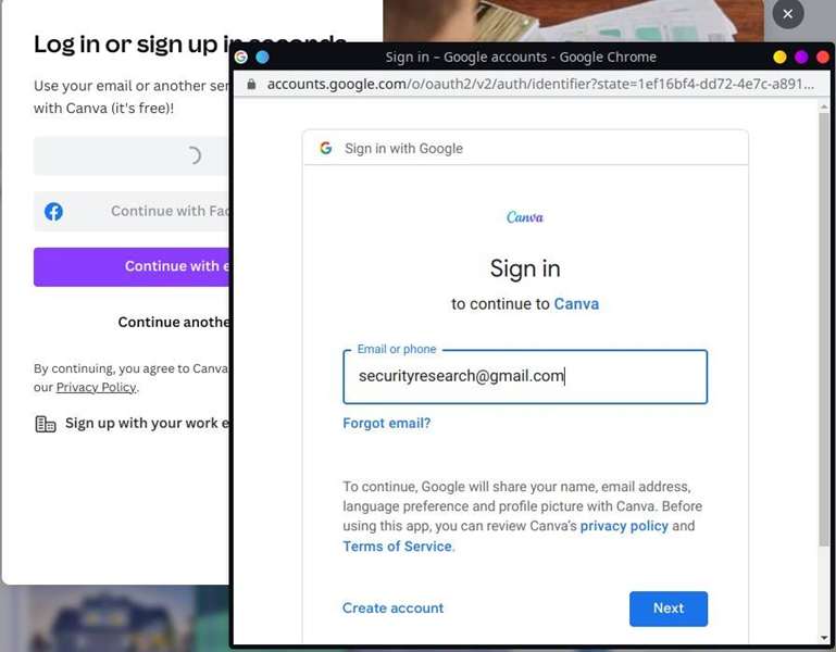 پنجره‌ی پاپ‑آپ SSO