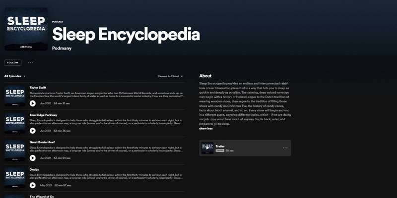 پادکست Sleep Encyclopedia در Spotify