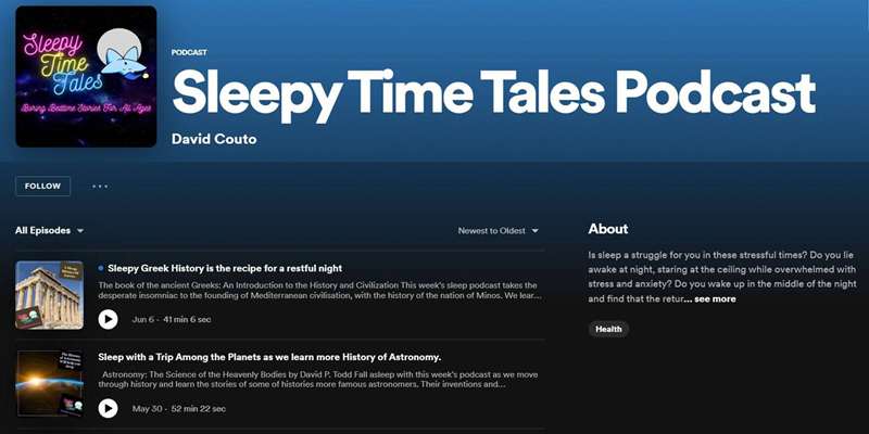 پادکست Sleepy Time Tales در Spotify