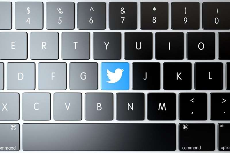 دکمهٔ توییتر روی کیبرد