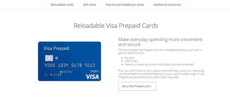 کارت‌های پیش‌پرداخت Visa