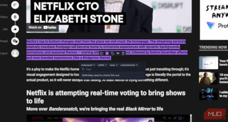 اضافه‌کردن برچسب‌ها و یادداشت‌ها به برجسته‌های شما