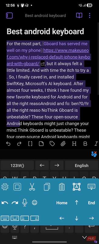 تنظیمات و طرح AnySoftKeyboard (2)