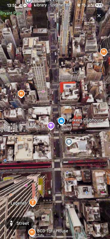 نمایی از بالا Immersive View