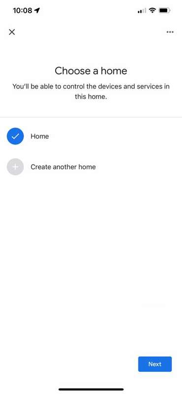 انتخاب خانه‌ای که Chromecast در آن قرار دارد