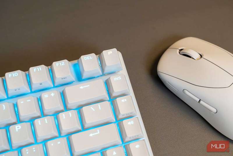 نمای نزدیک کلید کنترل نور پس‌زمینه "P" بر روی کیبرد بی‌سیم پرو گیمینگ الین‌ویر