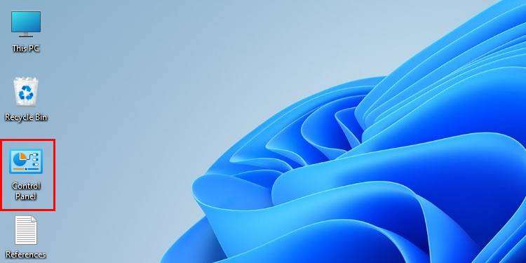 نشان‌دار کردن میانبر کنترل پنل بر روی دسکتاپ ویندوز ۱۱