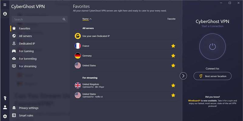 نحوه استفاده از شبکه خصوصی مجازی CyberGhost