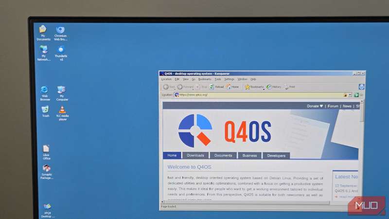 مرورگر پیش‌فرض باز در Q4OS