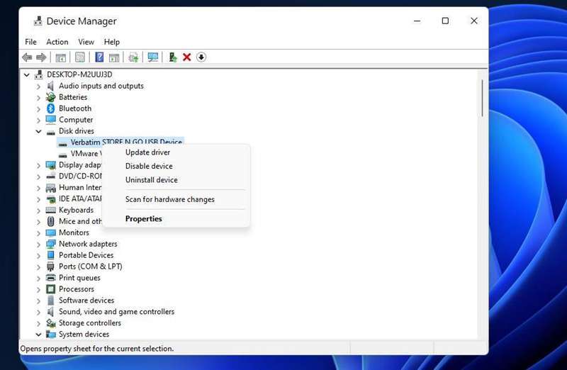 پنجره Device Manager
