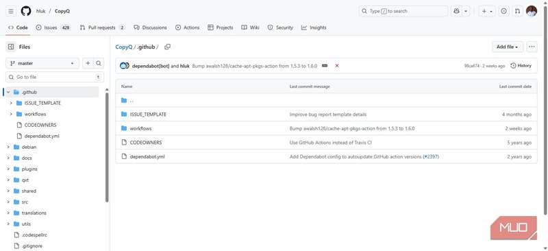 ارزیابی پایهکد CopyQ یافتشده در GitHub