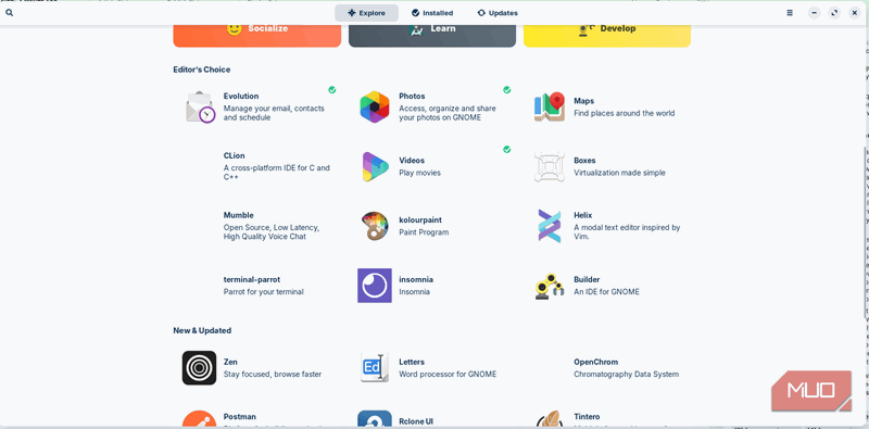 کاوش برنامه‌های موجود برای Zorin OS