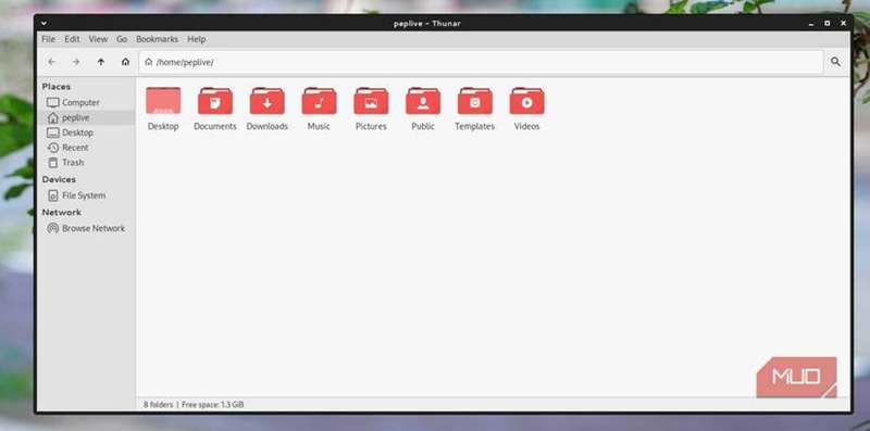 کاوش فایل‌ها در Peppermint Linux