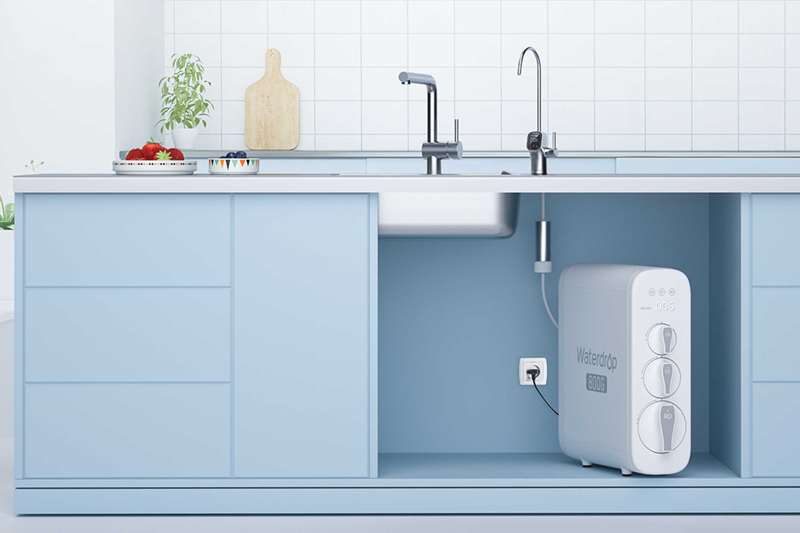 Waterdrop G3P800 RO System Under a Kitchen Sink