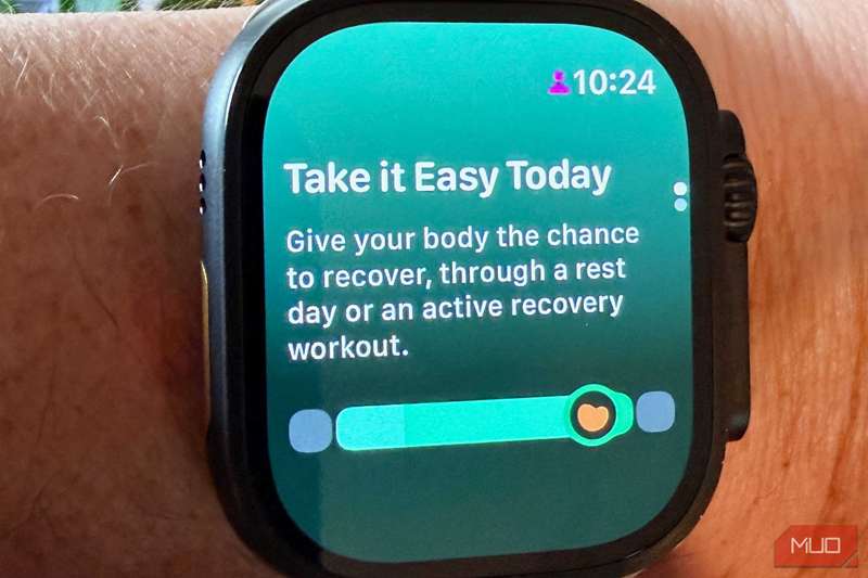 برنامه Gentler Streak بر روی Apple Watch.