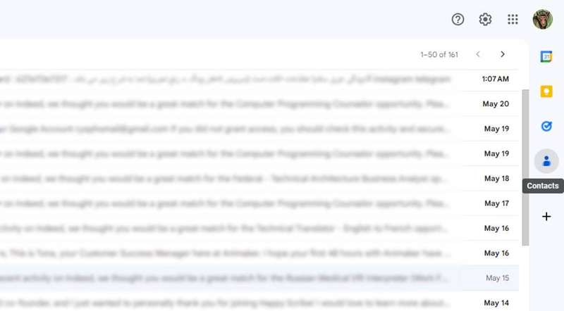 دسترسی به مخاطبان از Gmail