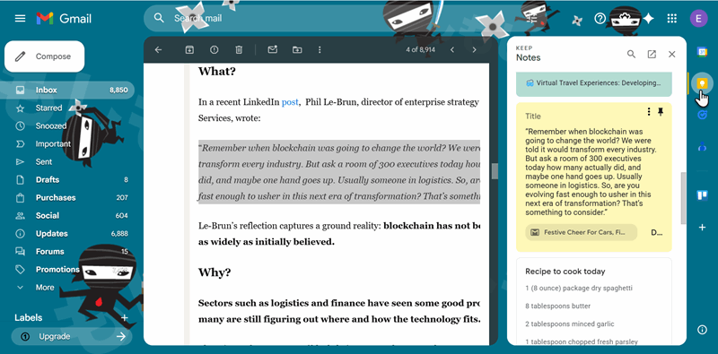 ضبط زمینه Google Keep