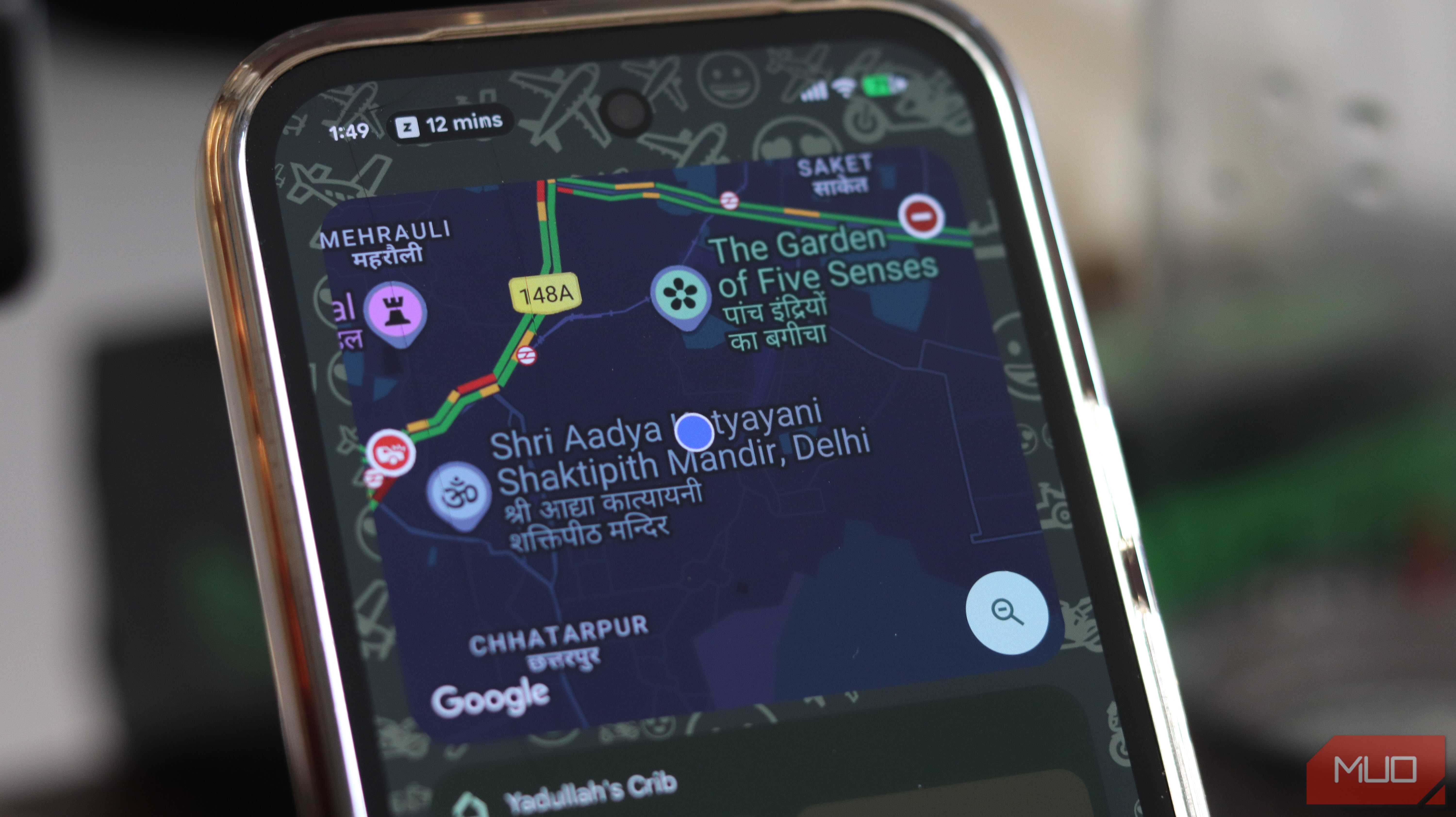 ویجت ترافیک زنده Google Maps.