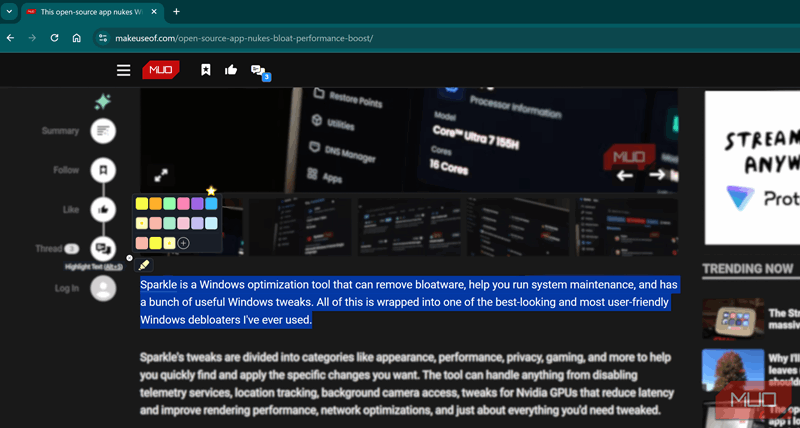 متن را با استفاده از Web Highlights برجسته کنید
