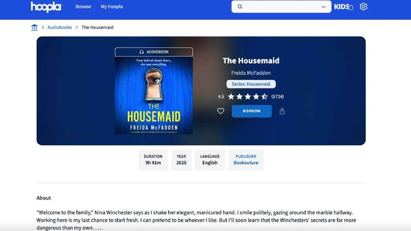 کتاب صوتی The Housemaid در Hoopla