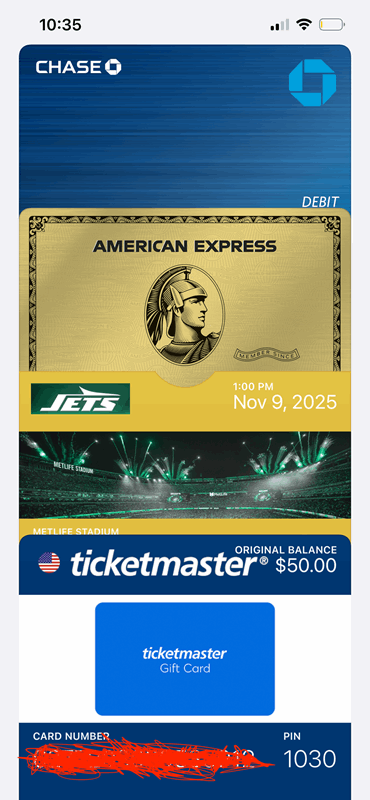 تعدادی کارت در Apple Wallet