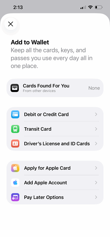 افزودن به Wallet بر روی آیفون