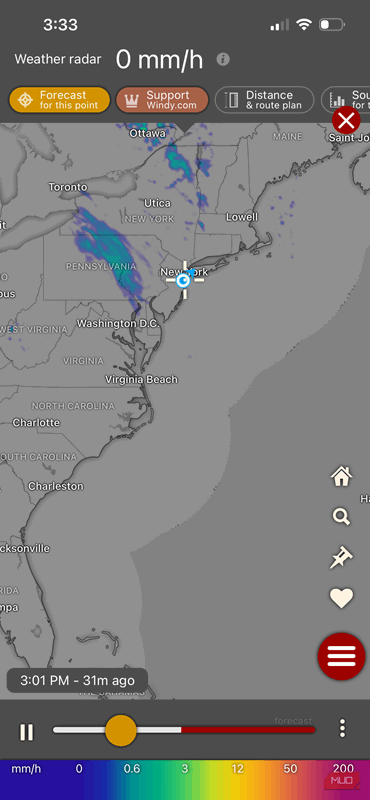 قابلیت ماهواره‌ای Windy.com