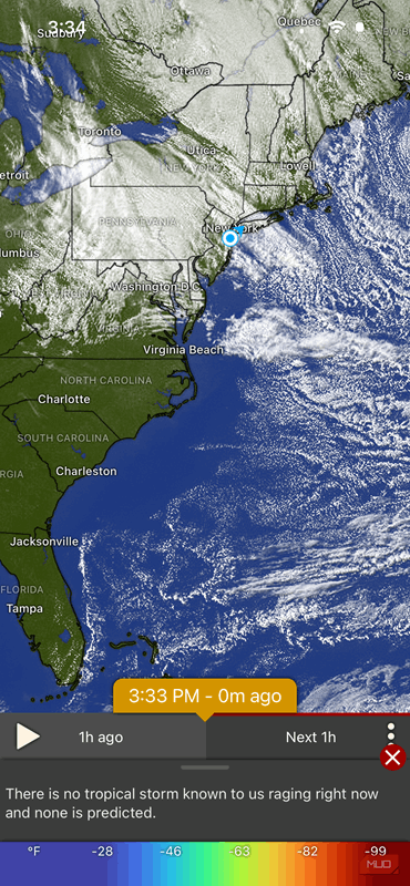 قابلیت طوفان‌گردانی در برنامهٔ Windy.com