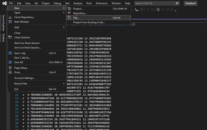 وارد کردن یک فایل OBJ به Visual Studio Code