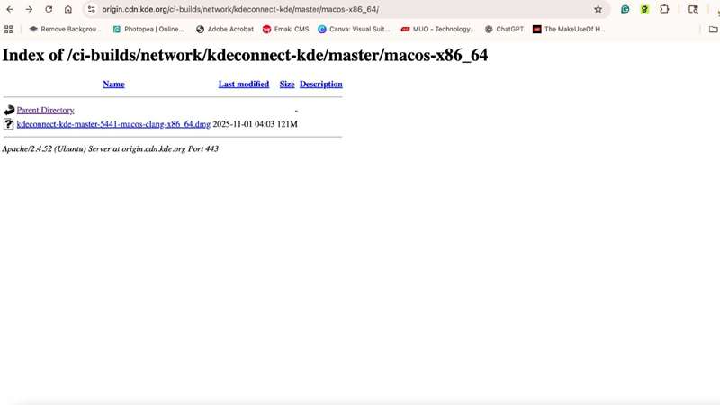 لینک دانلود kde connect برای macOS