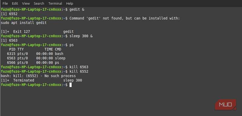 فهرست‌کردن و کشتن پرداز‌ها با دستورات ps و kill