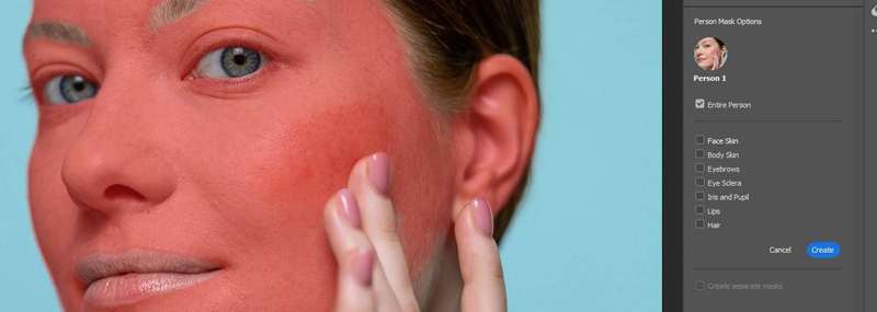 ویژگی‌های قابل ماسک در Adobe Camera Raw