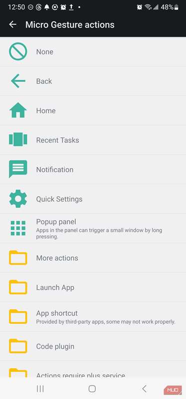 تنظیمات برنامه Micro Gesture اندروید (3)-1
