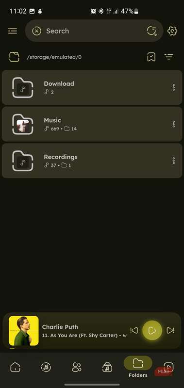 صفحه پوشه‌های نامیدا.