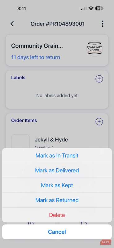 تصویر صفحه برنامه Orderly